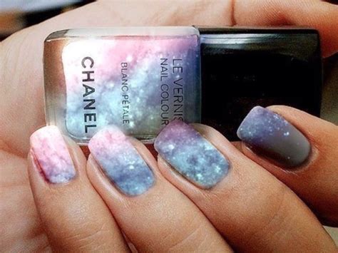 chic chanel galaxy nails